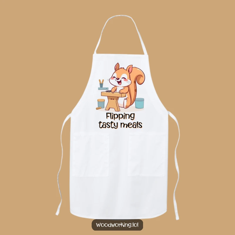 Funny Giggling Squirrel Apron: Work Upside Down with this Hilarious Gift