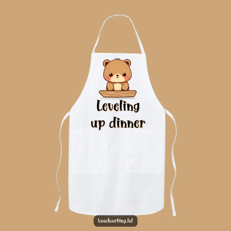 Funny Bear Carpenter Apron: Protect Your Clothes with Builder's Humor!