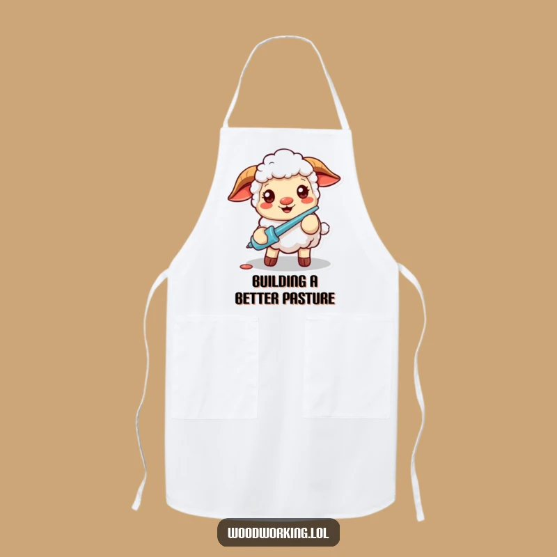 Funny Cheery Sheep Screwdriver Apron Cook Up Laughs in the Kitchen