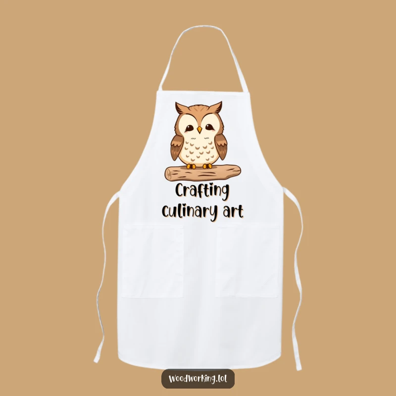 Funny Proud Owl Woodworker Apron - Workshop Wear with Meticulous Flair