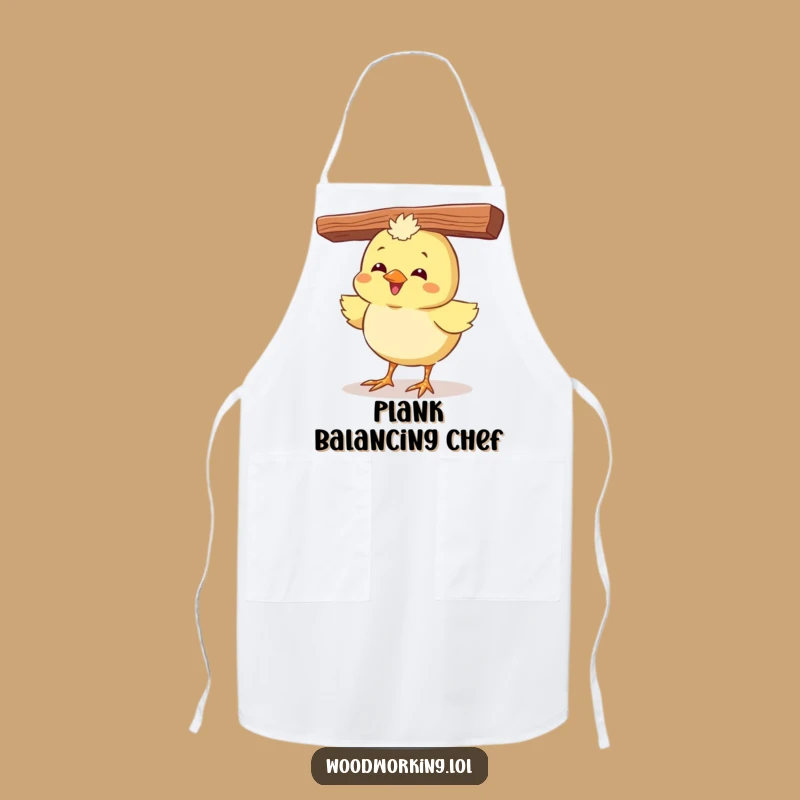 Funny Chick Apron: Giggling Bird Balances for Kitchen Fun