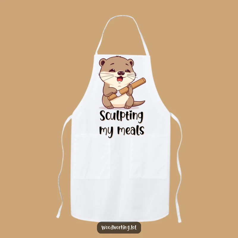 Funny Otter Artist Apron: Keep Clean While Creating