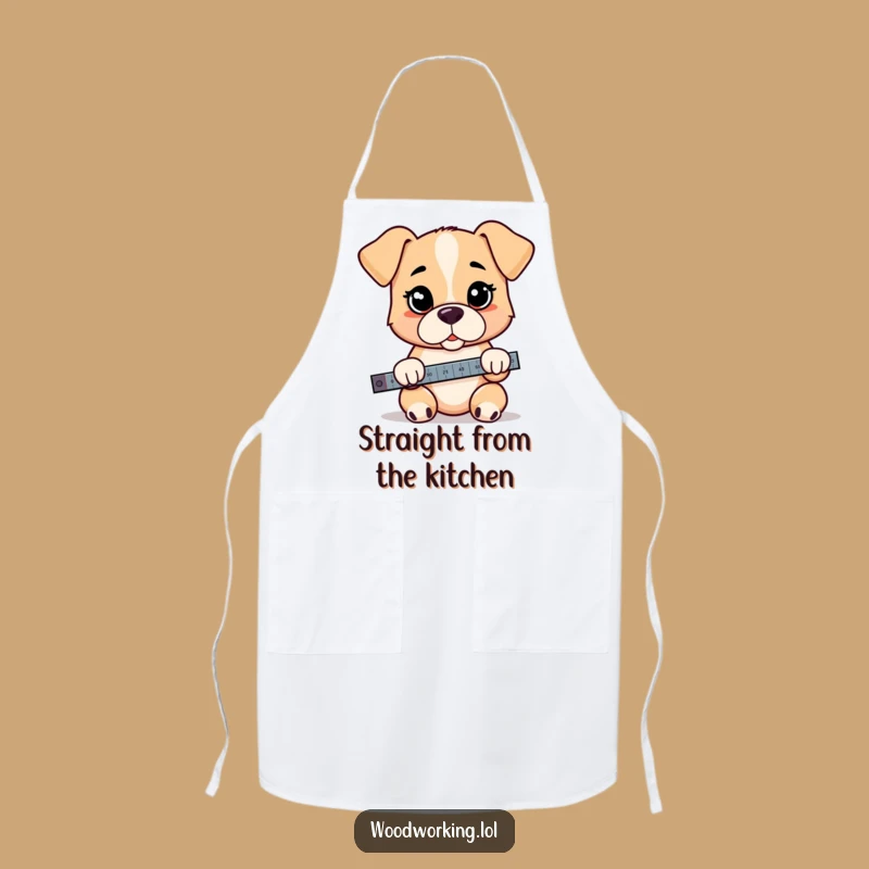 Funny Puppy Level Apron - Serious Cartoon DIY Gift!