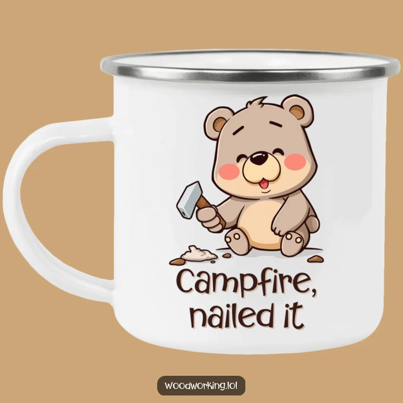 Funny Bear Campfire Mug: S'mores, Stories, and Hilarious DIY - Perfect Gift!