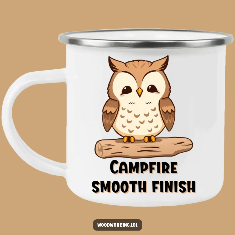 Funny Proud Owl Woodworker Camping Mug - Durable Gear for Crafty Adventures