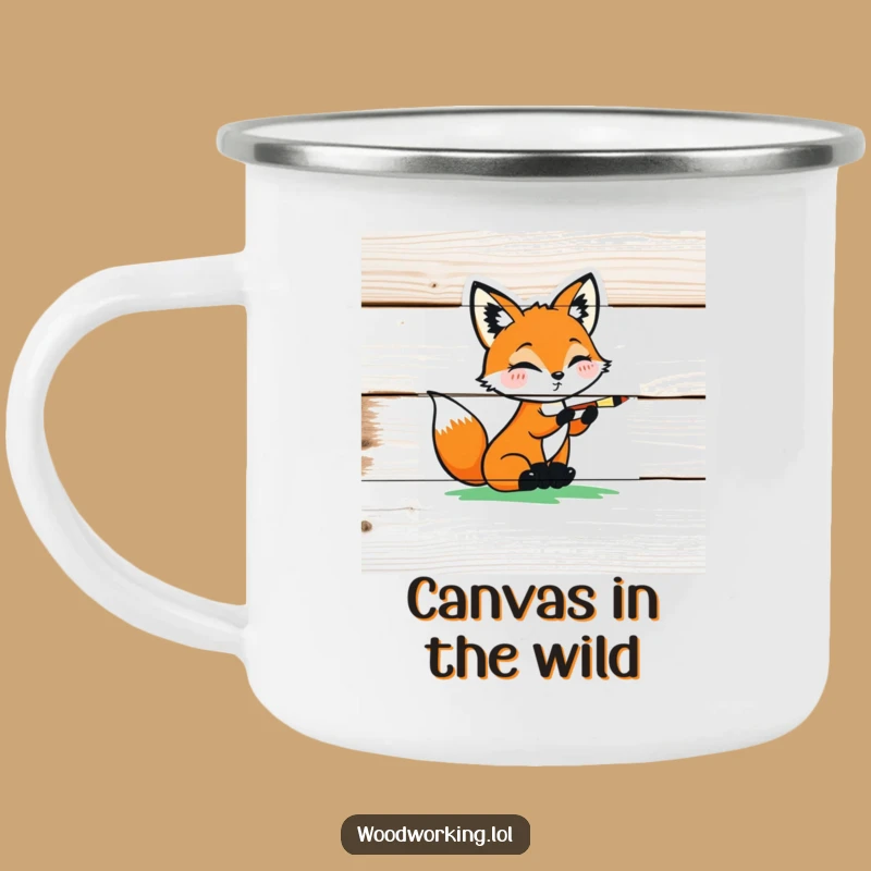 Funny Fox Artist Camping Mug: Your Creative Companion Funny Gift