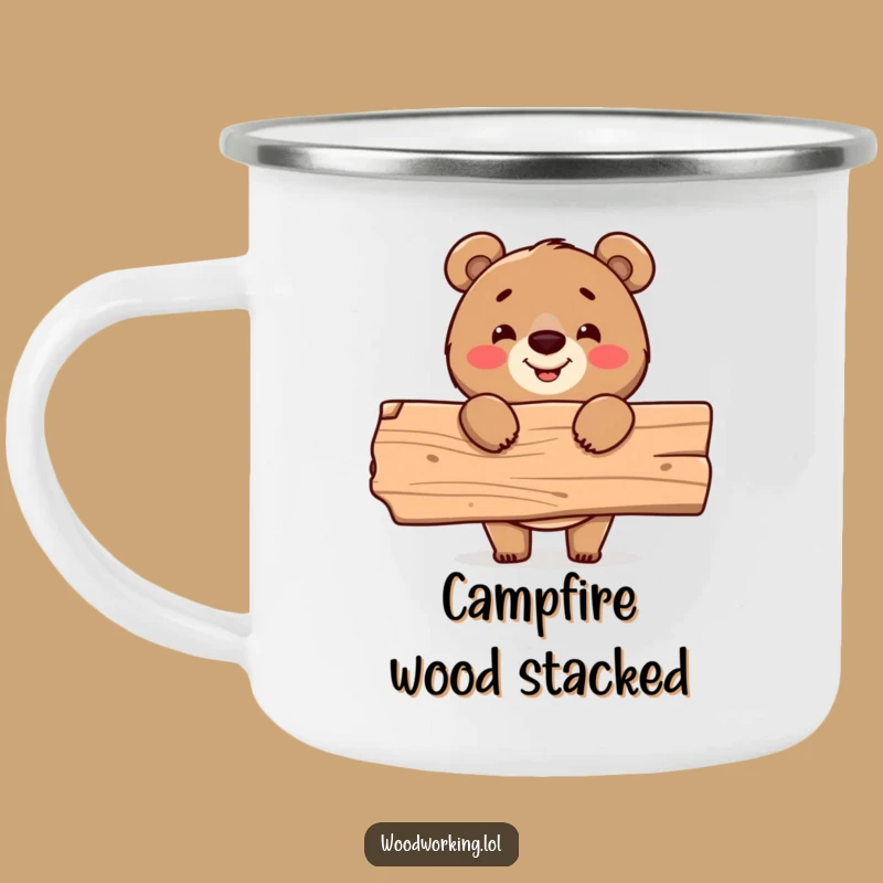 Funny Bear Carpenter Camping Mug: Fuel your builds with this proud builder, a perfect funny gift!