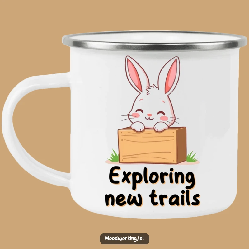 Funny Curious Bunny Toolbox Camping Mug - Durable Gear for Explorers