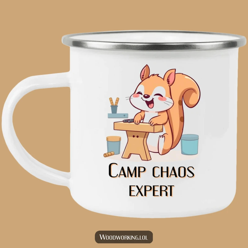 Funny Giggling Squirrel Camping Mug: Enjoy Upside-Down Fun Outdoors Gift