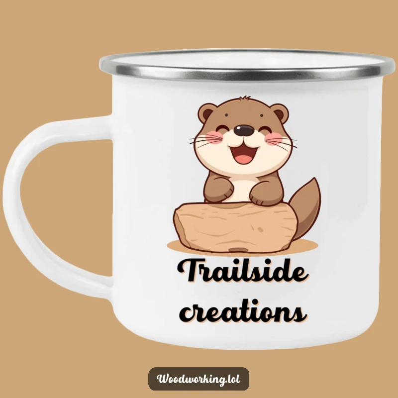 Funny Otter Woodworking Camping Mug: Fuel Your Creative Spirit!