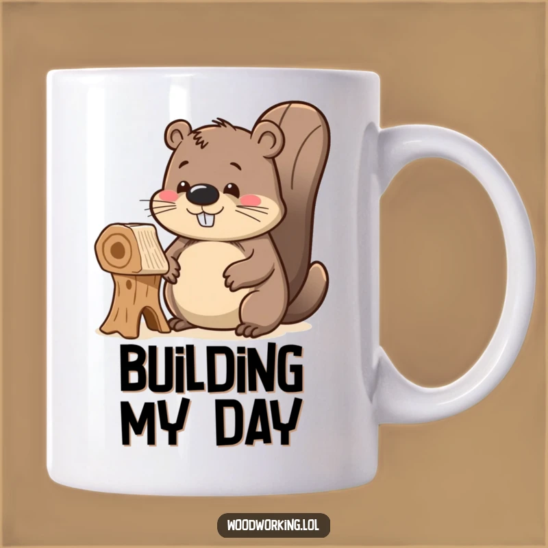 Funny Delighted Beaver Mug: Celebrate Your Creations with this Hilarious Gift