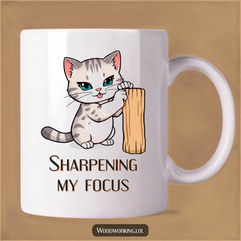 Funny Cat Claw Sharpener Mug: Fierce Feline Fun!