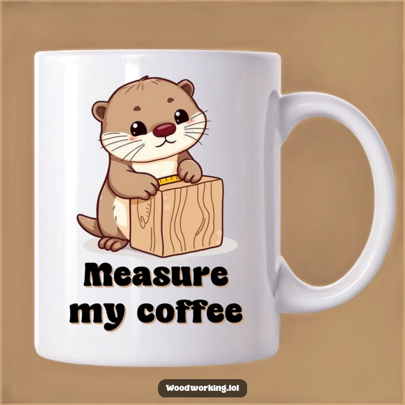 Funny Curious Otter Measuring Mug: The Perfect Gift for Precise and Playful People