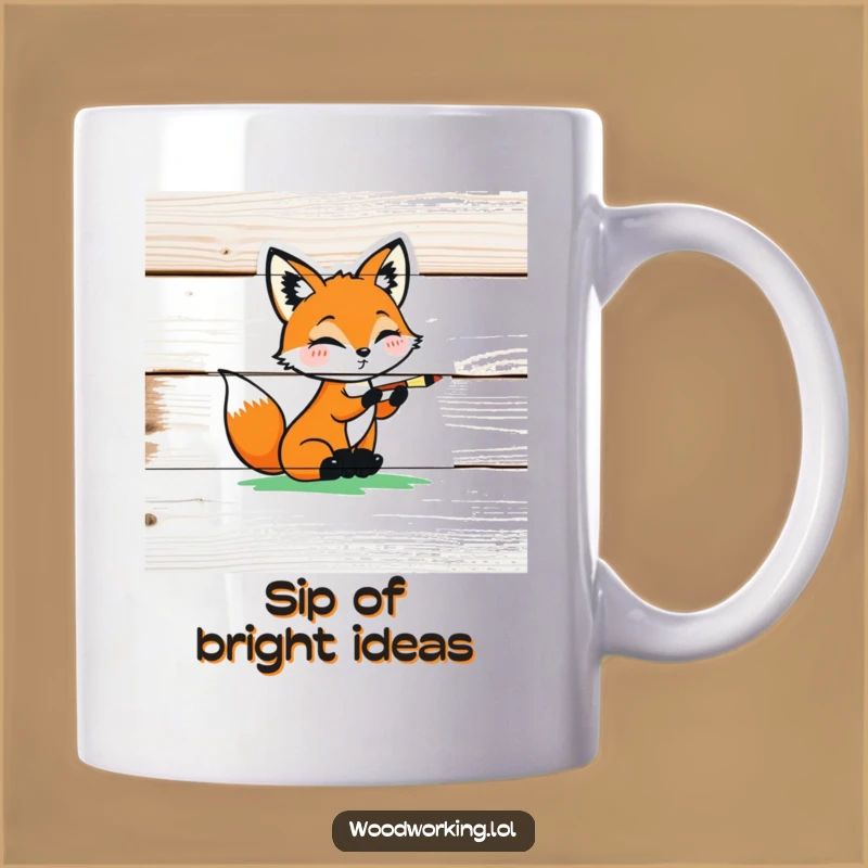 Funny Fox Artist Mug: Creative Expression's Perfect Funny Gift