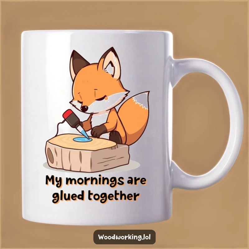 Funny Fox DIY Mug - Determined Builder Gift for Crafters & Woodworkers