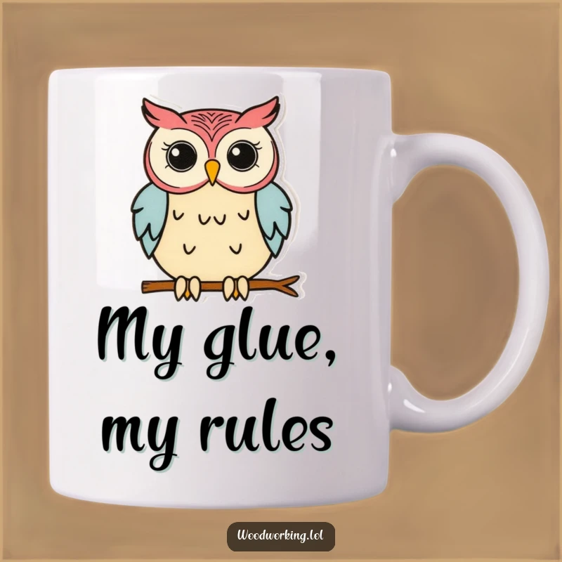 Funny Owl Woodworker Mug - Perfect Gift for Crafty Friends!