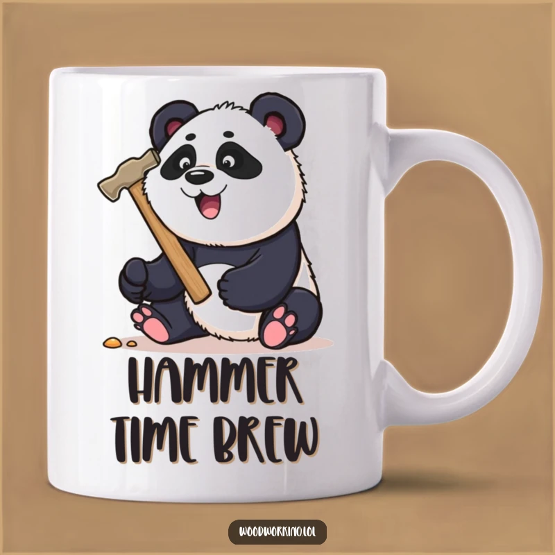 Funny Panda Carpenter Mug: Hammer Your Way to a Great Day!