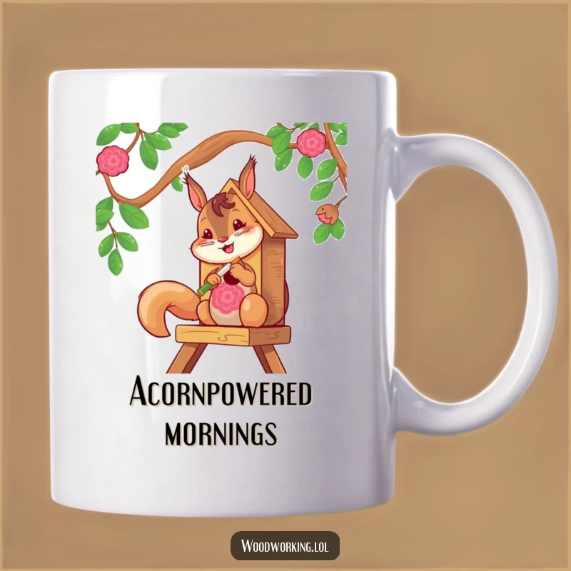 Funny Squirrel Painter Mug - Cheerful Gift for Nature & Art Lovers!