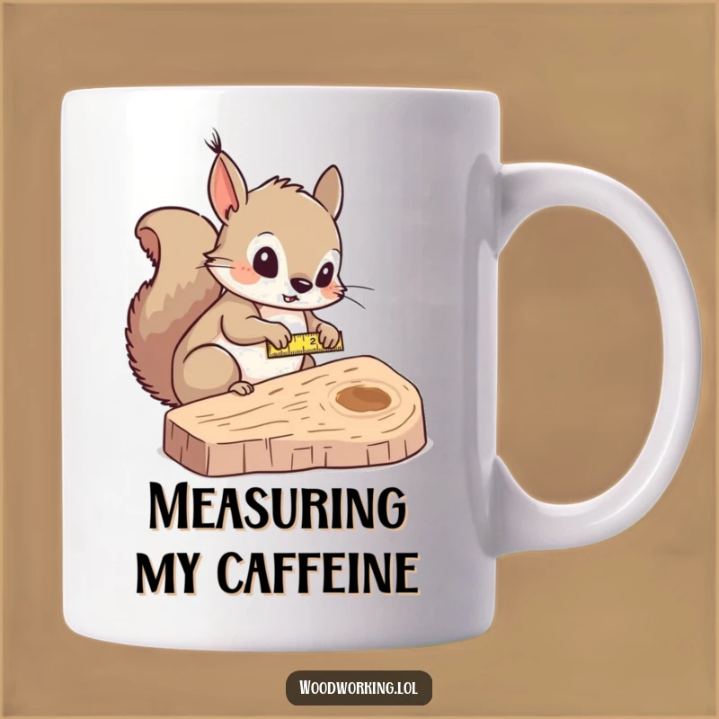 Funny Squirrel Measurer Mug: Precision and Humor for DIY Fans!