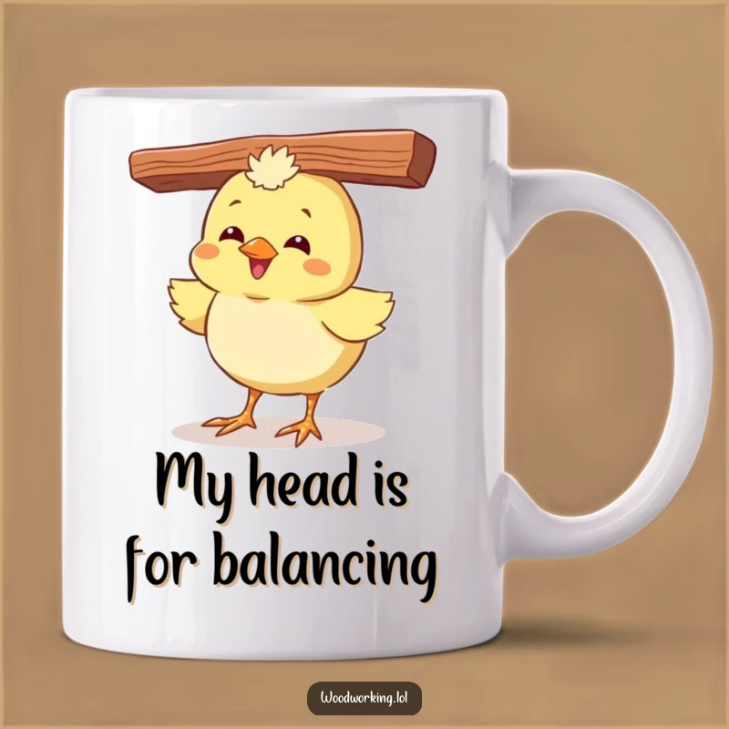 Funny Chick Balancing Mug: Giggling Bird Makes a Hilarious Gift
