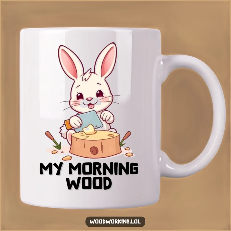 Funny Bunny Carpenter Mug: DIY Humor Woodsman, Perfect Gift