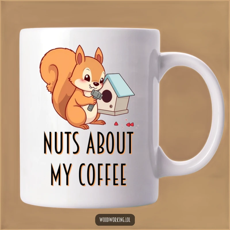 Funny Squirrel Carpenter Mug: DIY Dedication's Perfect Funny Gift