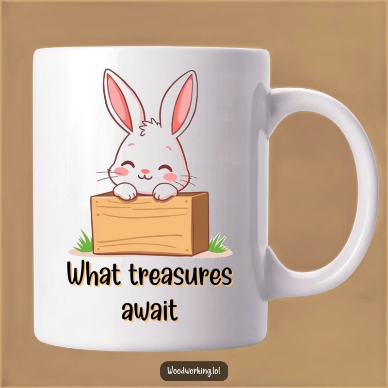 Funny Curious Bunny Toolbox Mug - Exciting Discovery Gift for Bunny Lovers