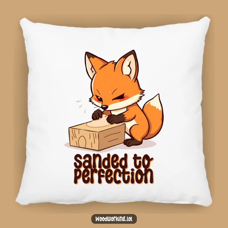 Funny Determined Fox Sander Pillow - Cozy Comfort for Focused Minds