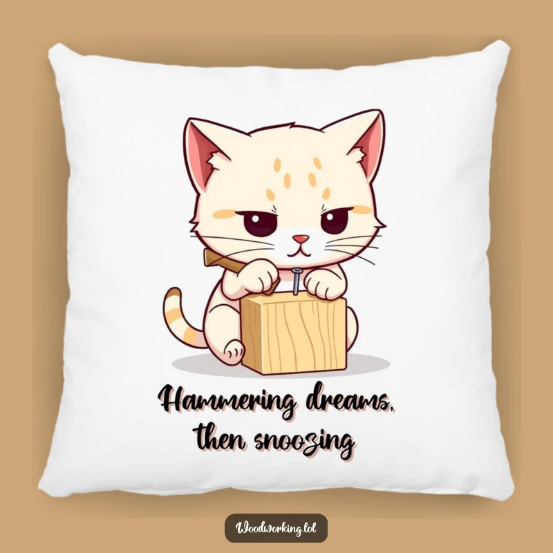 Funny Cat DIY Pillow: Cozy Comfort with Hilarious Hammering Action