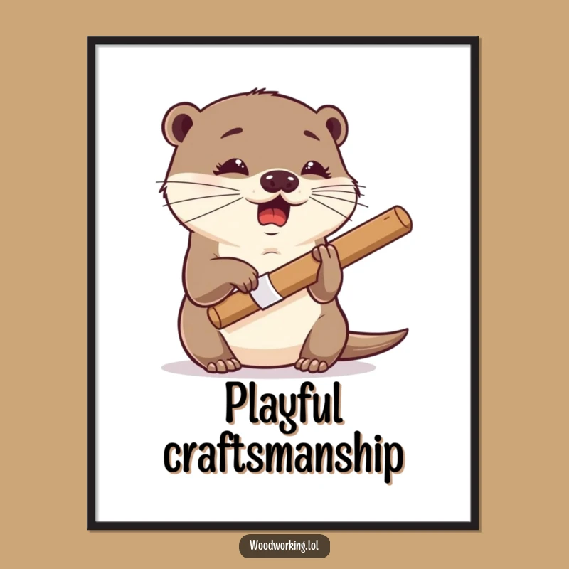 Funny Otter Art Print: Dexterous Digital Decor