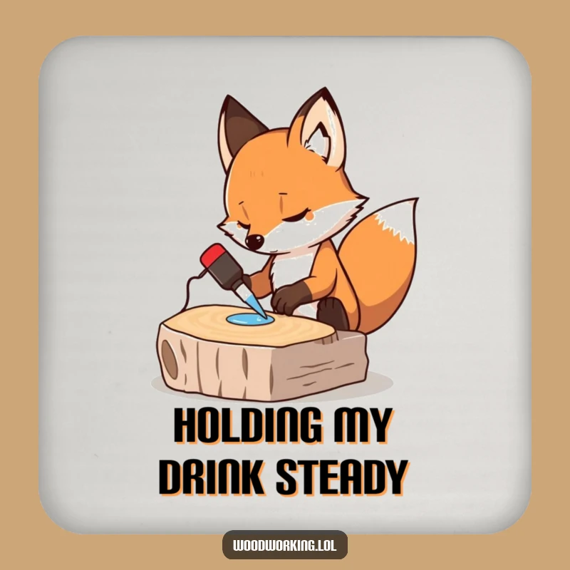 Funny Fox Coaster Set - Hilarious Protection for Tables from DIY Messes