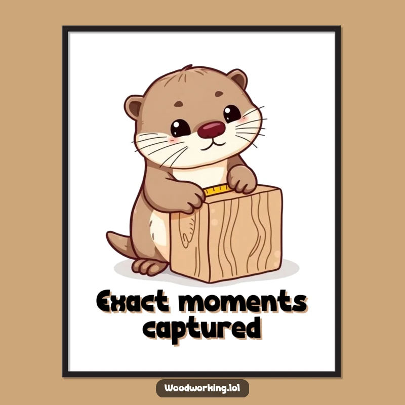 Funny Curious Otter Poster: Decorate with Precision and Playful Art Gift
