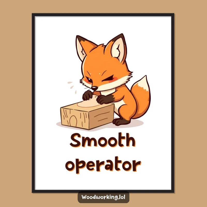 Funny Determined Fox Sander Poster - Motivational Art for Workshops