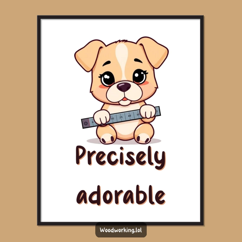 Funny Puppy Level Poster - Whimsical Cartoon Wall Art Gift!