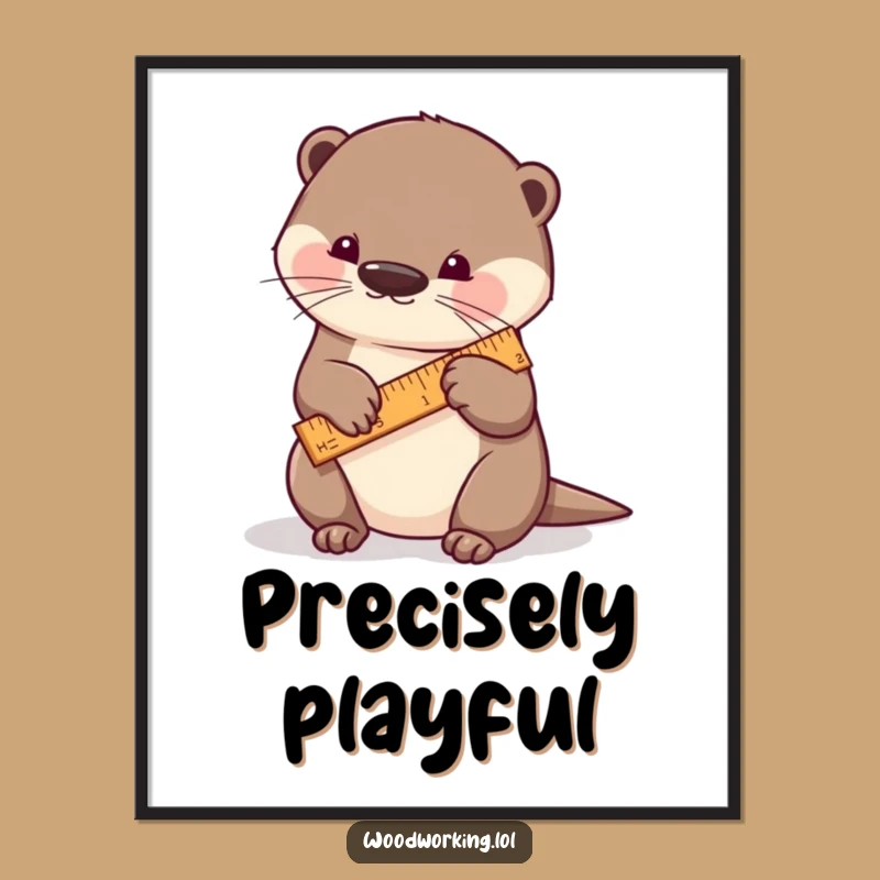Funny Otter Measuring Poster: Wall Art for the Detail-Oriented!
