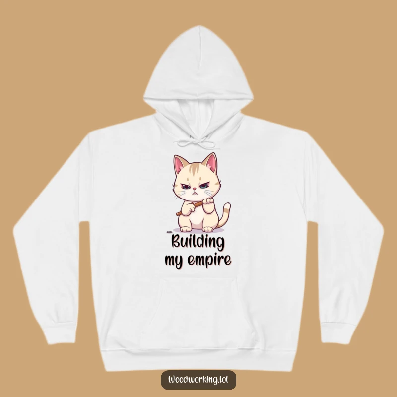 Funny Cat Builder Hoodie: Cozy Construction Vibes, Hilarious Gift