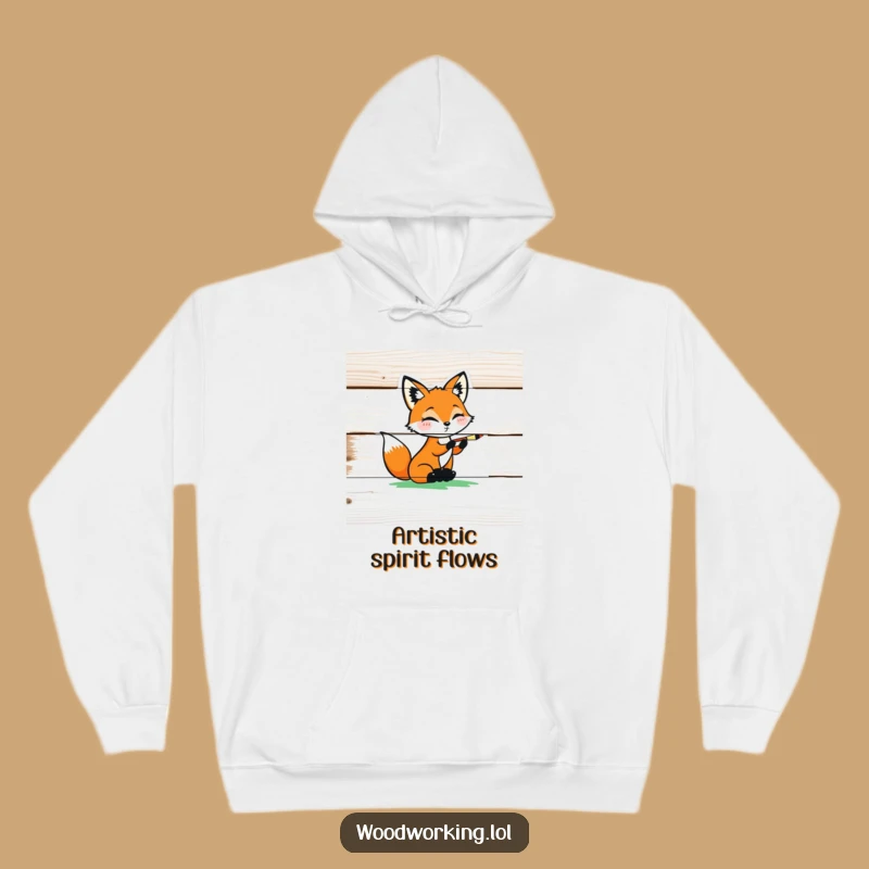 Funny Fox Artist Hoodie: Stay Cozy While You Create Funny Gift