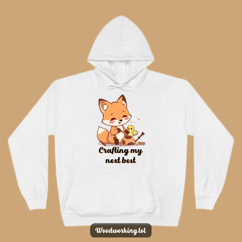 Funny Fox Carving Hoodie: Stay Cozy with Artistic Skill and Warm Humor