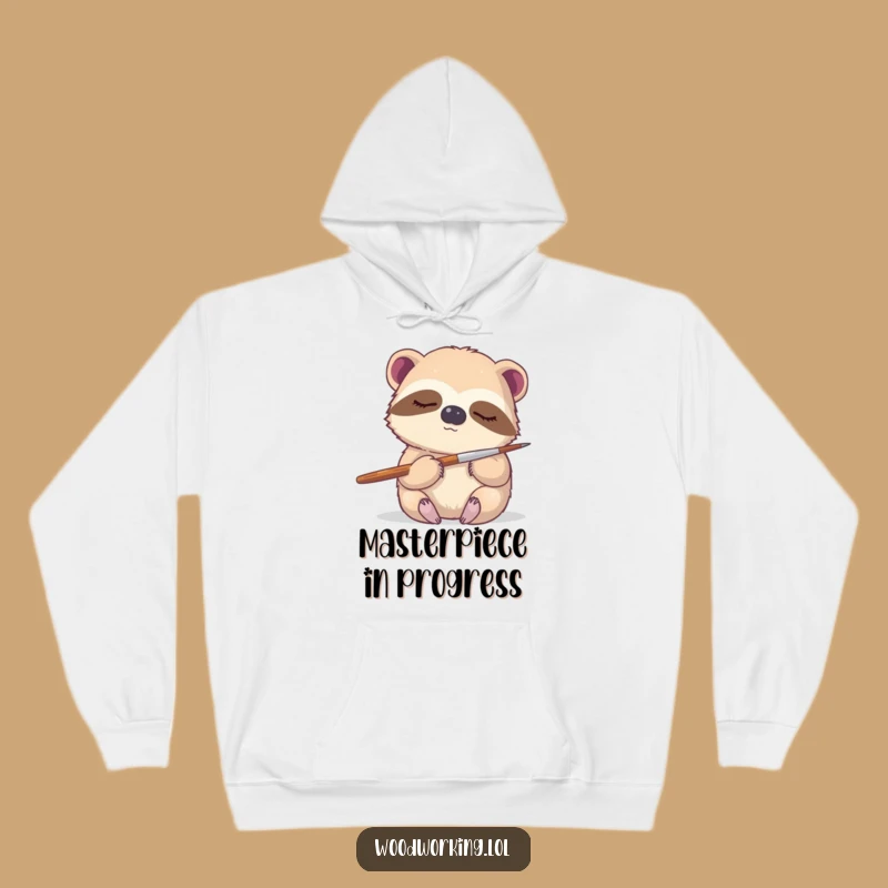 Funny Sloth Artist Hoodie: Cozy Up with Creative Calm!