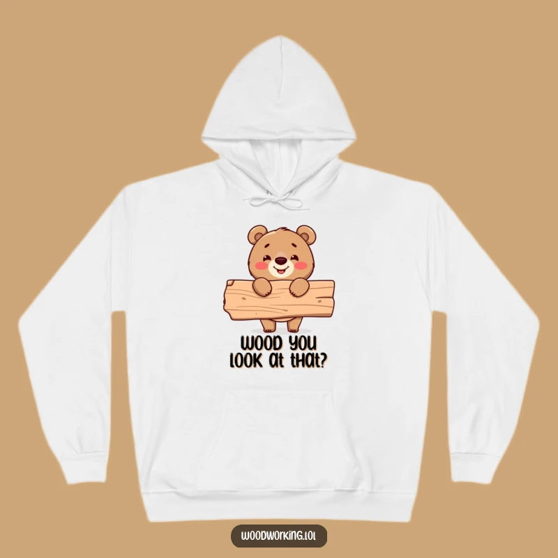 Funny Bear Carpenter Hoodie: Cozy comfort for the cheerful builder, a perfect funny gift!