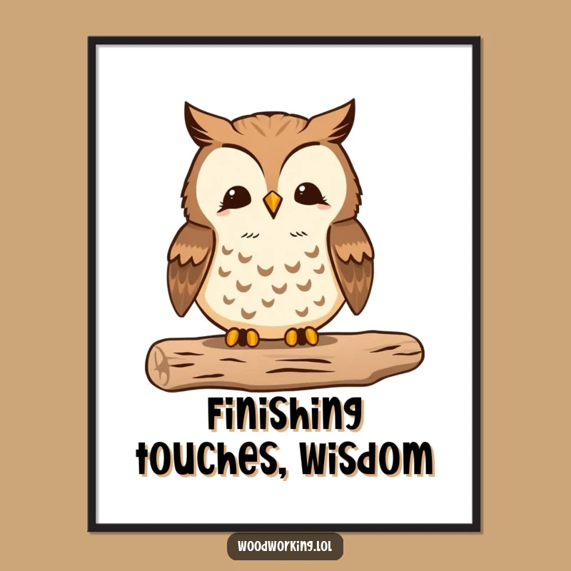Free Printable Wall Art: Proud Owl Craftsman, Smooth Finish, Downloadable Art Gift!