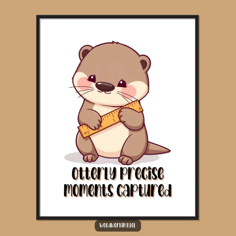 Free Printable Wall Art: Playful Otter Craftsman, Whimsical Art for Home, Humorous Downloadable Gift