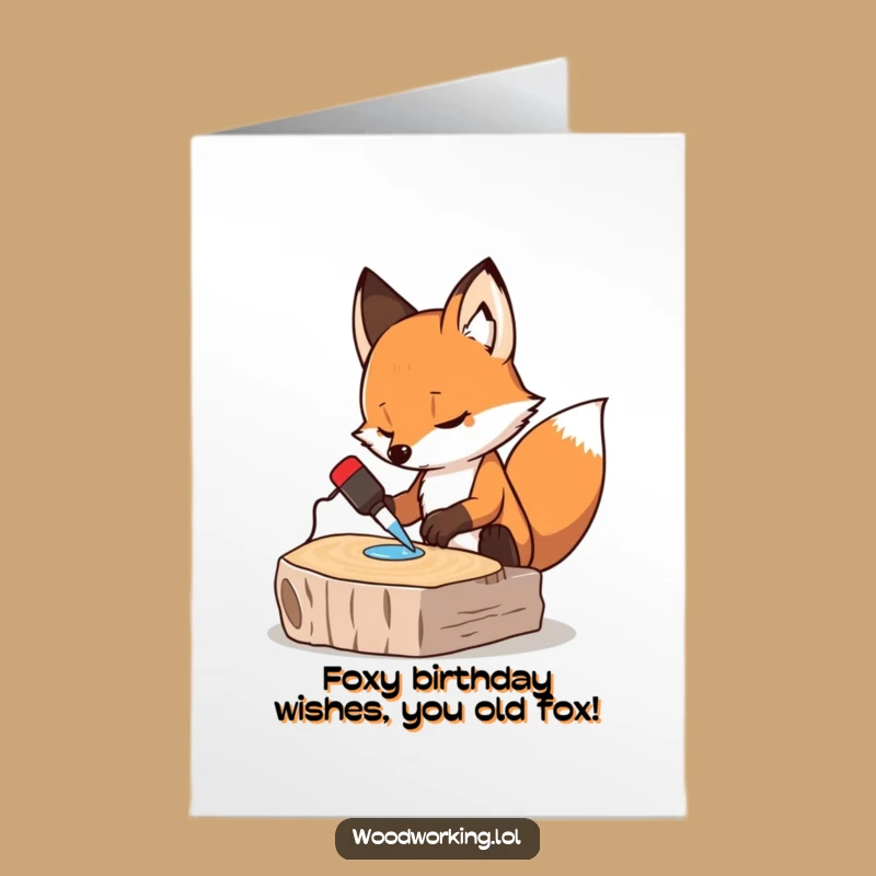 Free Printable Birthday Card: Funny Fox DIY Glue Design, Hilarious Downloadable Gift