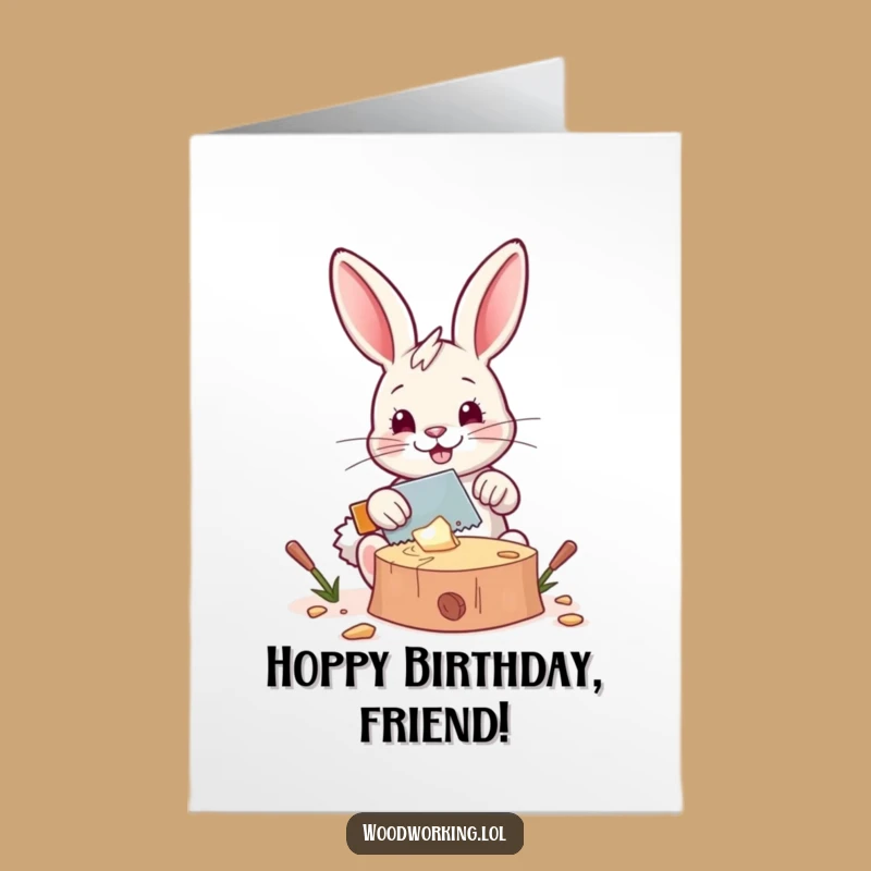 Free Printable Birthday Card: Bunny's DIY Fun Funny Downloadable Gift