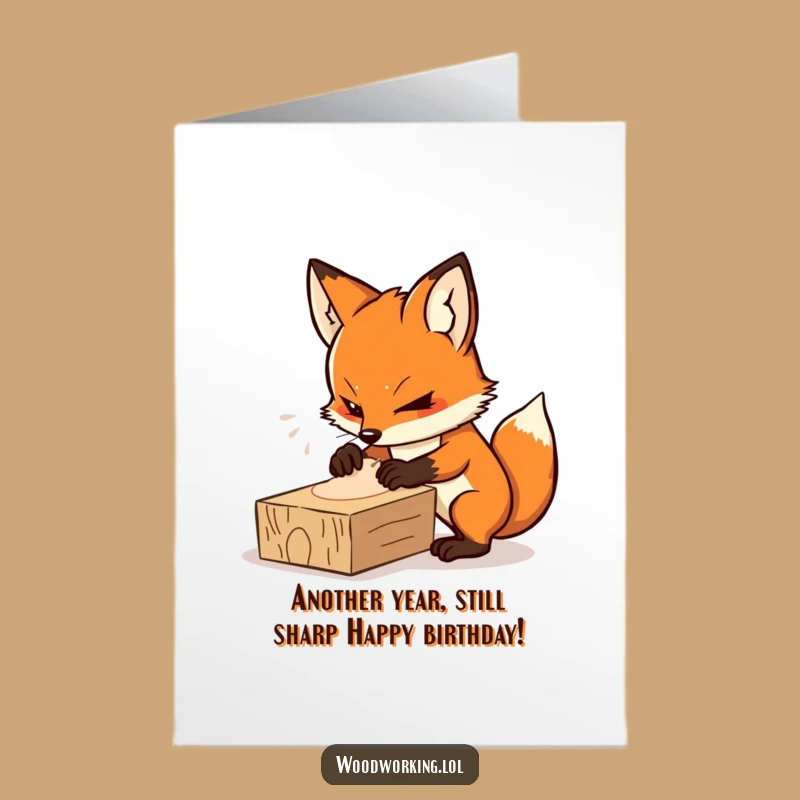 Free Printable Birthday Card: Determined Fox DIY, Downloadable Humor