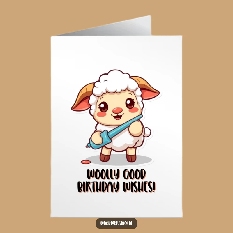Free Printable Birthday Card Funny Sheep Fixer Card Downloadable Gift For Him