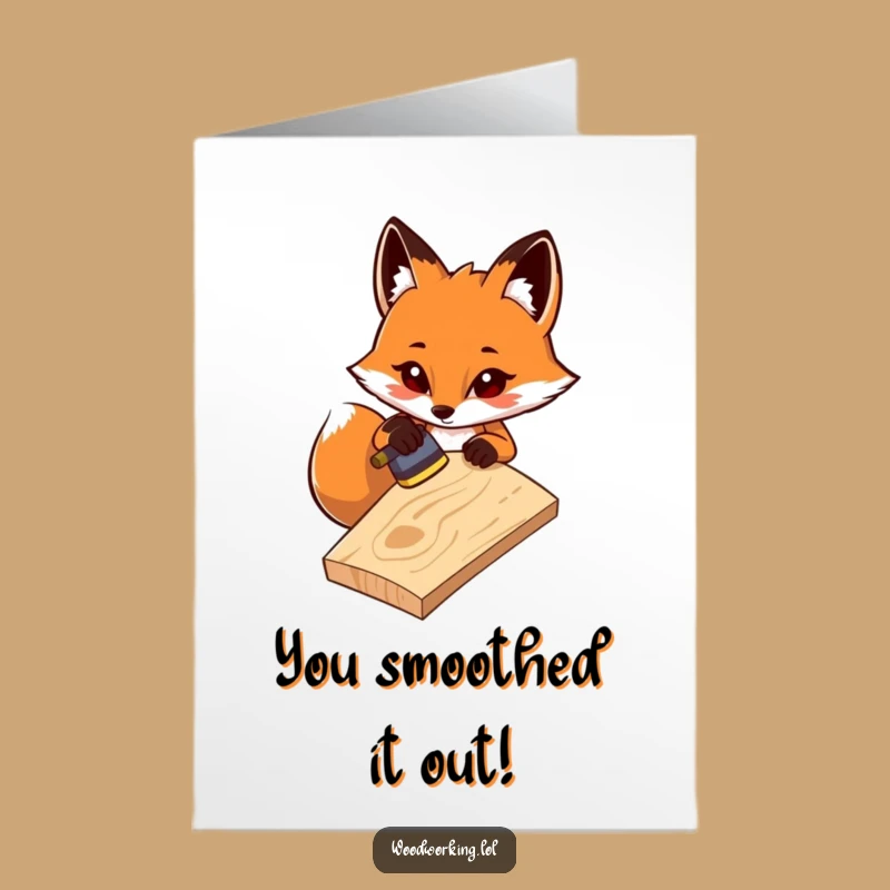 Free Printable Congrats Card: Fox's Polished Success Funny Downloadable Gift
