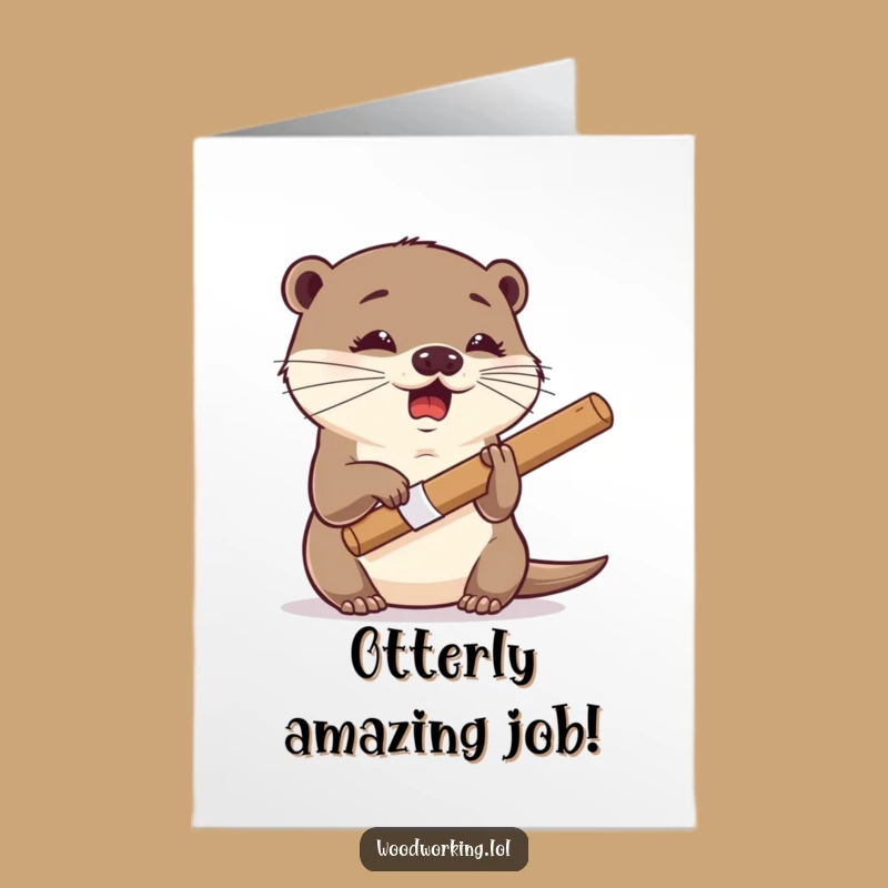 Free Printable Congrats Card: Otter's Masterpiece - Funny Downloadable Skillful Gift