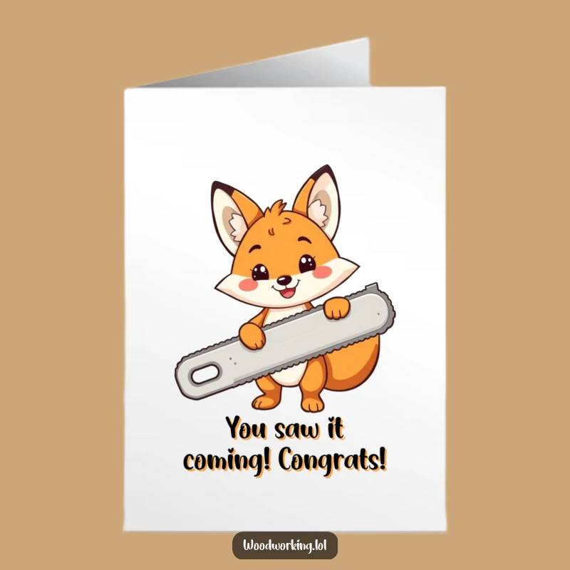 Free Printable Congrats Card: Fox's Big Plans, Humorous Downloadable Gift