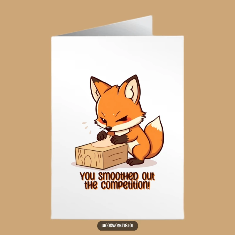 Funny Free Printable Congrats Card: Fox's Focused Achievement, Downloadable